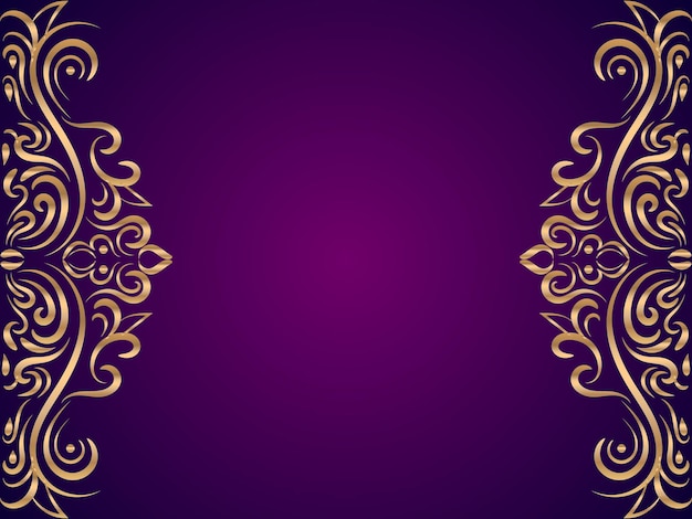 Vector a purple color luxury floral ornamental background