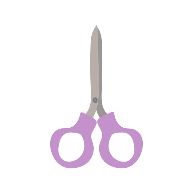 Purple color scissors illustration school stationery vector illustration