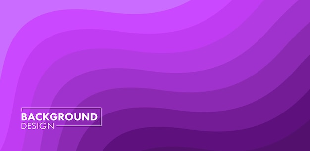 Purple Colorful Trendy Wavy Lines Vector Background