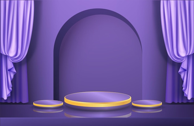 Purple curtains elegant background