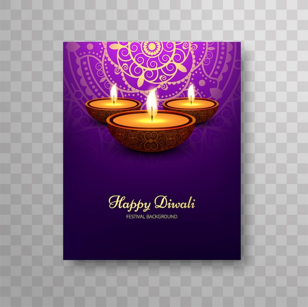 Purple diwali brochure concept