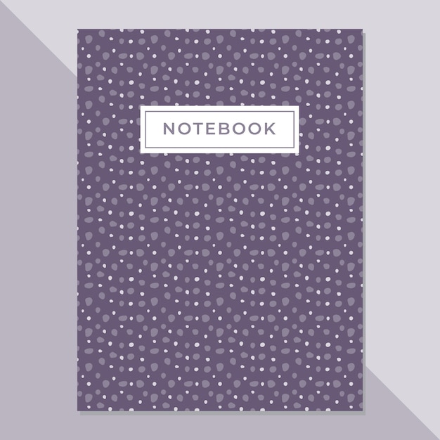 purple dotted Notebook Diary Cover Design, Journal Diary Book Cover Design