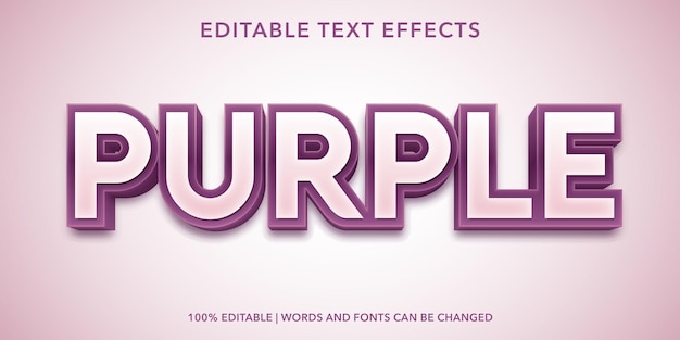 Purple Editable Text Effect