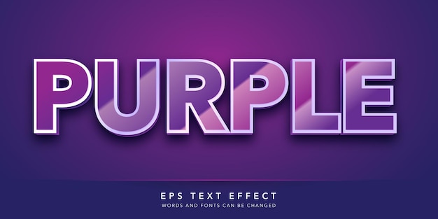 purple editable text effect