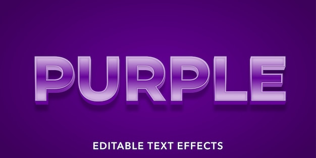 purple editable text effects