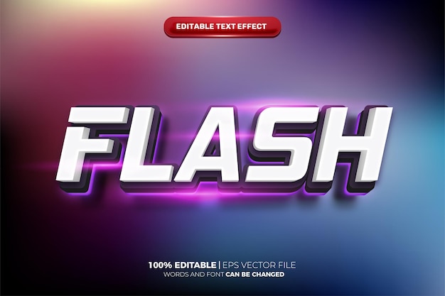 Purple Flash Speed Racer cinematic 3d editable text effect