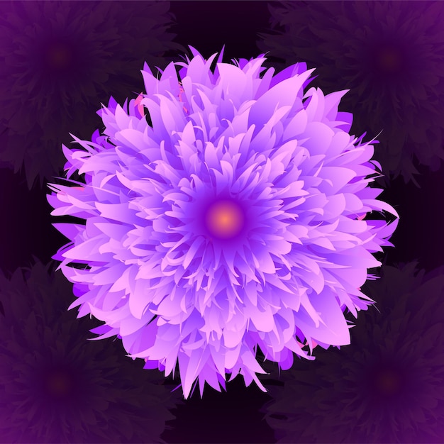 Vector purple flower illustration