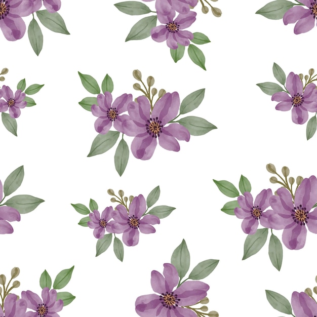 purple flower seamless pattern for fabric