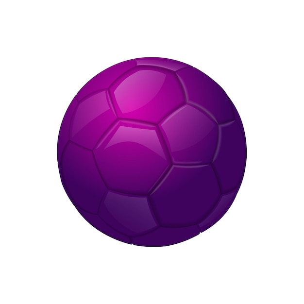 Purple football or soccer ball Sport equipment icon