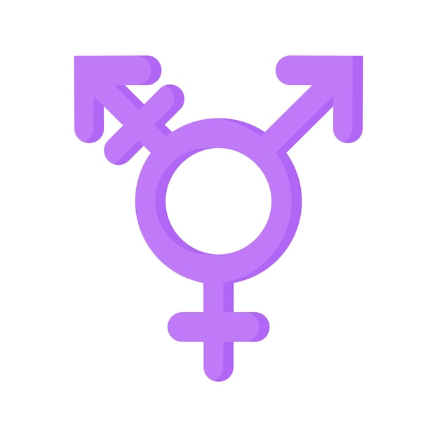 Purple gender symbol of transgender.