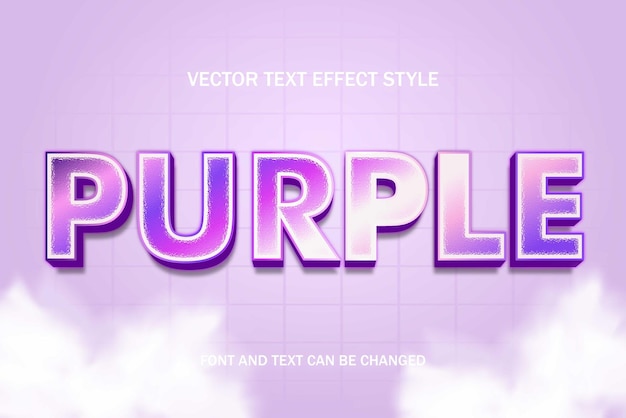 Purple grape font typography lettering 3d editable text effect font style template design background