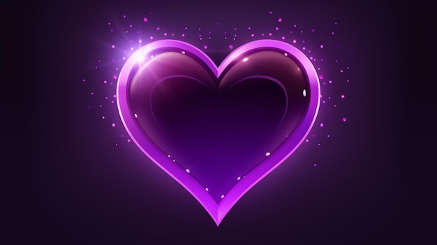 Vector purple heart with a purple background free download