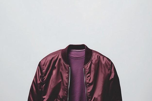 Vector a purple jacket with a zipper on the front