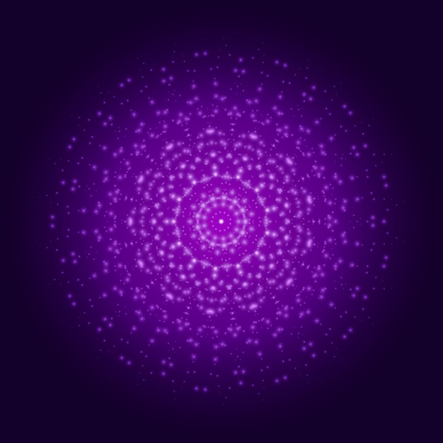 Purple light mandala Abstract vector sacred ornament