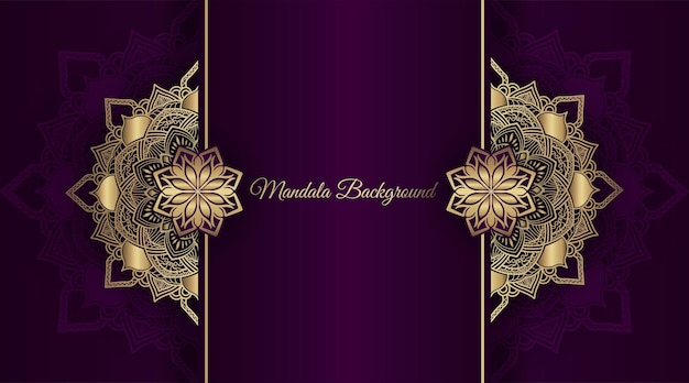 Purple luxury background with mandala ornament