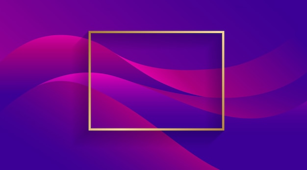 Purple Luxury Colorful Wavy Background with frame