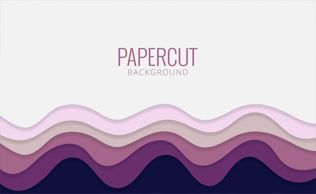 purple papercut background with wavy style