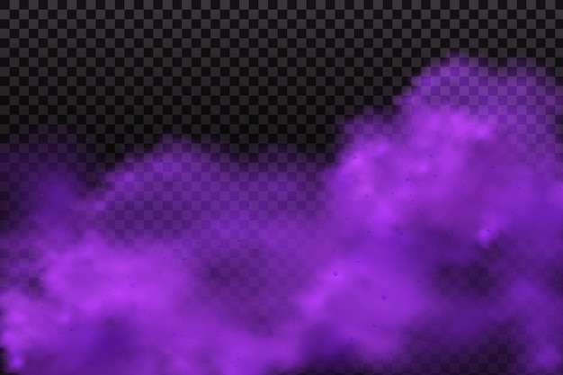 Vector purple poisonous gas dust and smoke effect