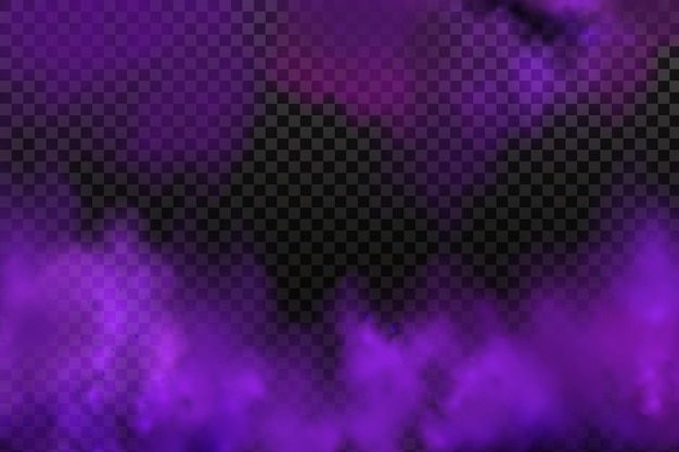 Vector purple poisonous gas dust and smoke effect