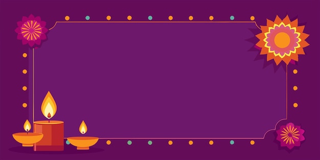 Vector a purple poster with a candle on it and a candle in the middle