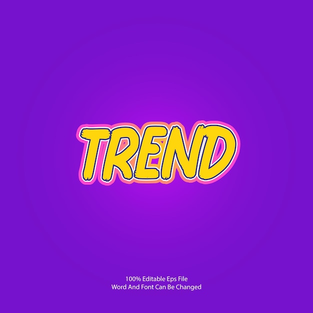 Vector a purple poster with the word trend on it