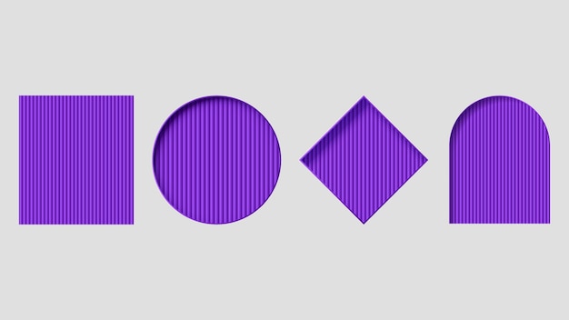 Vector purple and purple circles with a square and a square in the middle.