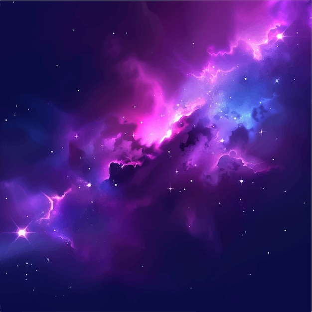 a purple and purple galaxy with the stars in the background