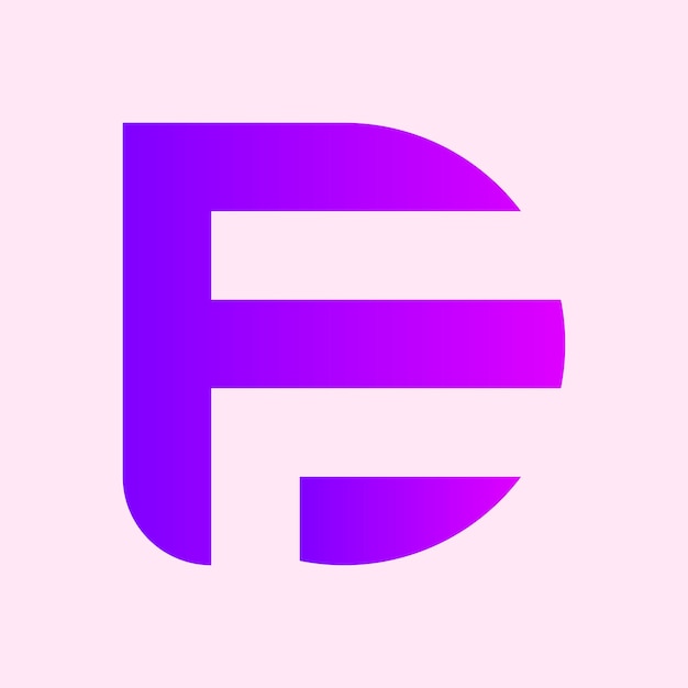 a purple and purple logo with a f on it