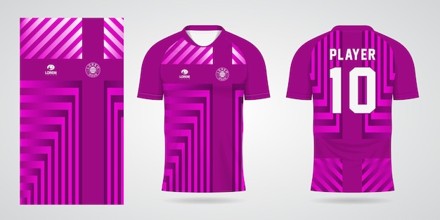 Purple sports shirt jersey design template