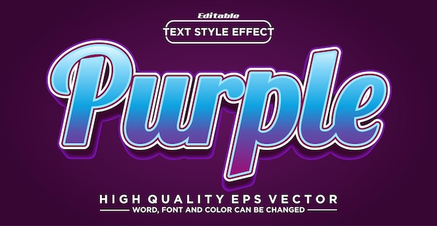 Purple Text effect Editable text