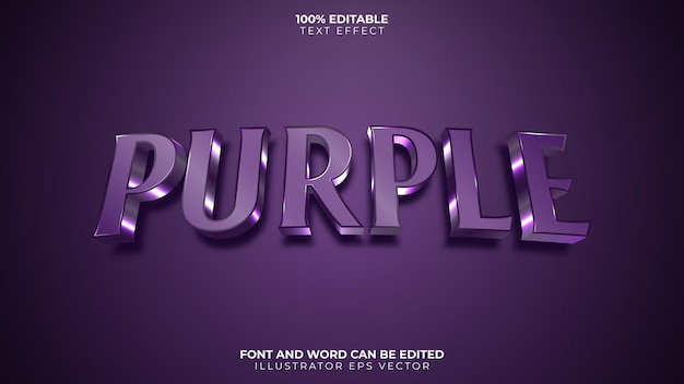 Purple Text Effect Full Editable Amethyst Shiny Gem