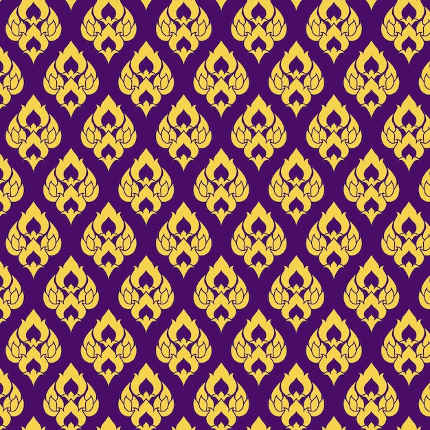 Purple Thai fabric Pattern