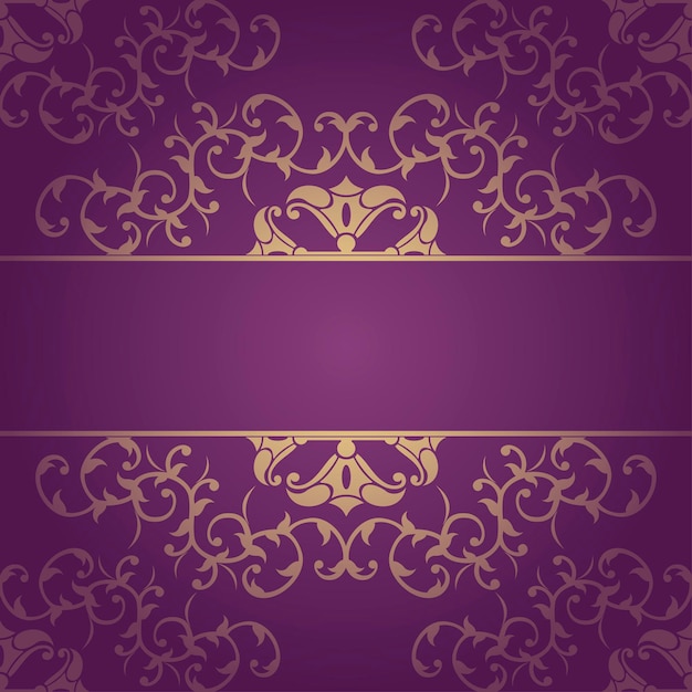 Purple vector baroque flowers background