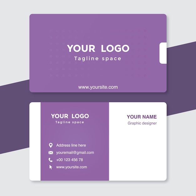 Purple Visiting Card Template