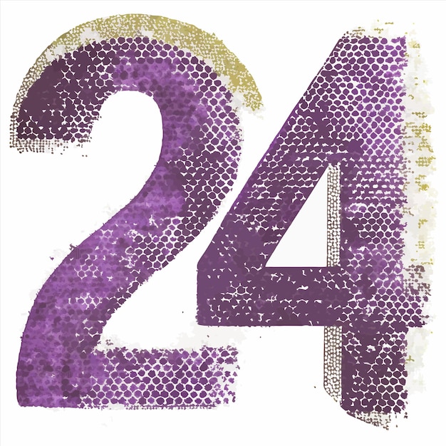 Vector a purple and white background with the number 24