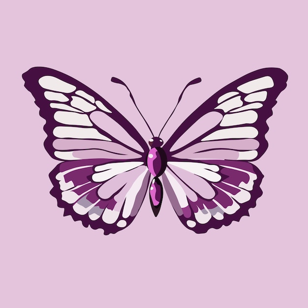 a purple and white butterfly with a purple center