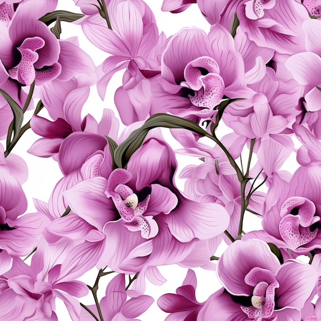 Vector a purple and white flower background with purple flowers