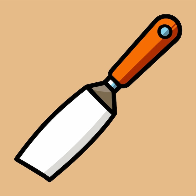 Vector putty knife clipart vector art and illustration