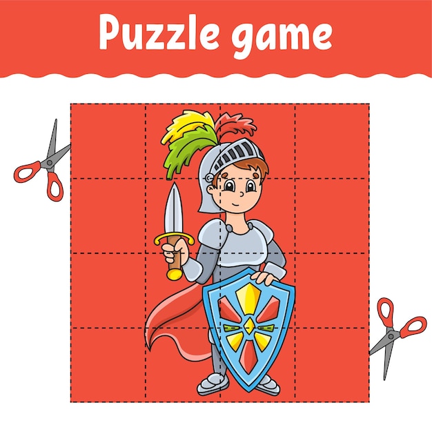 Puzzle game for kids Education developing worksheet