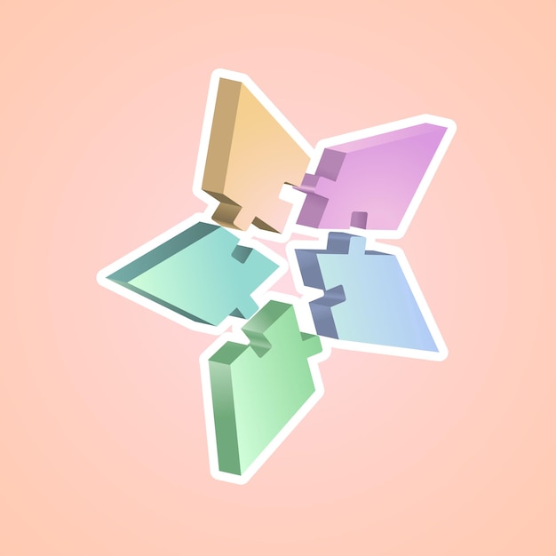 Puzzle Geometrics  Design Symbol Icon