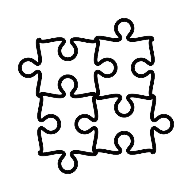 Puzzle Icon Vector Design Template