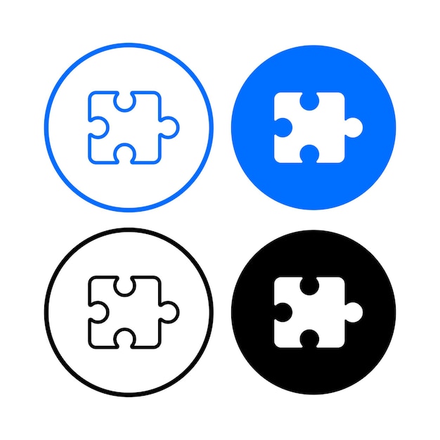 Puzzle Piece in Circle Set