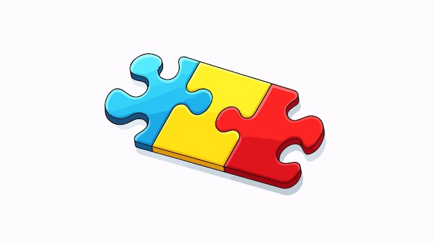 Vector a puzzle piece with the word puzzle on it