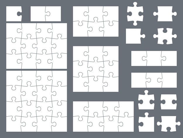 Puzzle pieces for creative game illustration