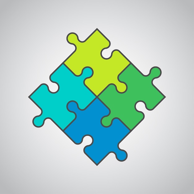 Puzzle vector icon graphic design