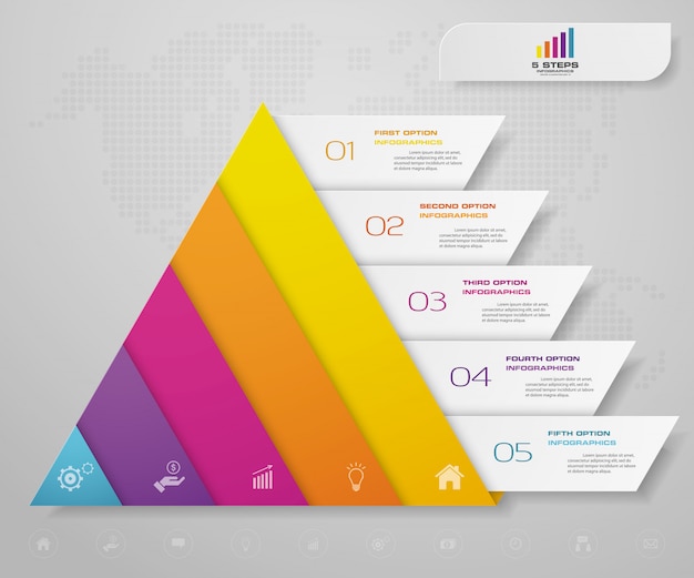 Pyramid chart infographics