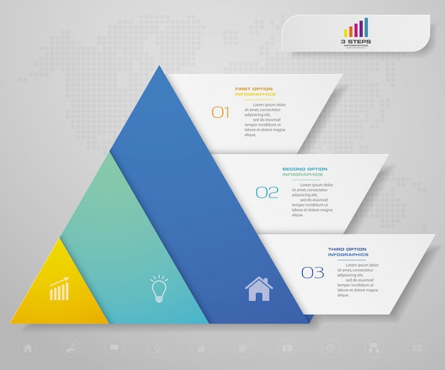 Pyramid chart infographics