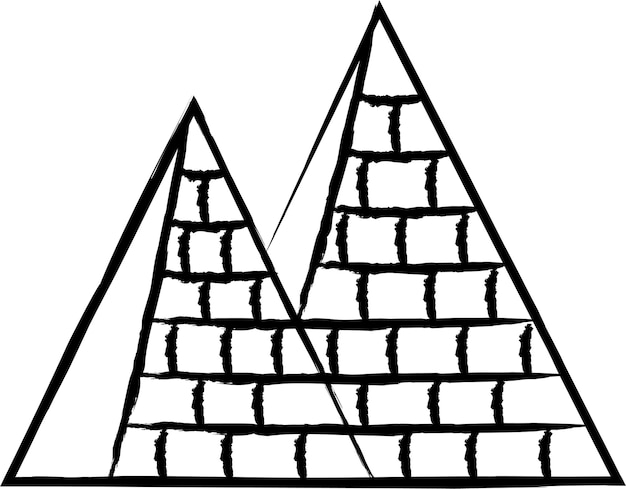 Pyramid hand drawn illustration