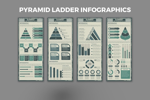 Pyramid Ladder Infographic Design Template