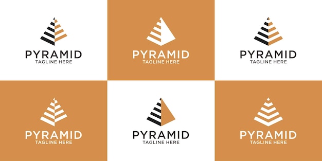 Pyramid logo design simple icon vector illustration